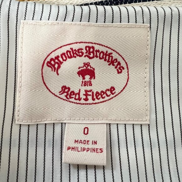 Brooks Brothers Womens Cream Striped Sleeveless Sheath Dress Twist Bow size 0 - Picture 8 of 11